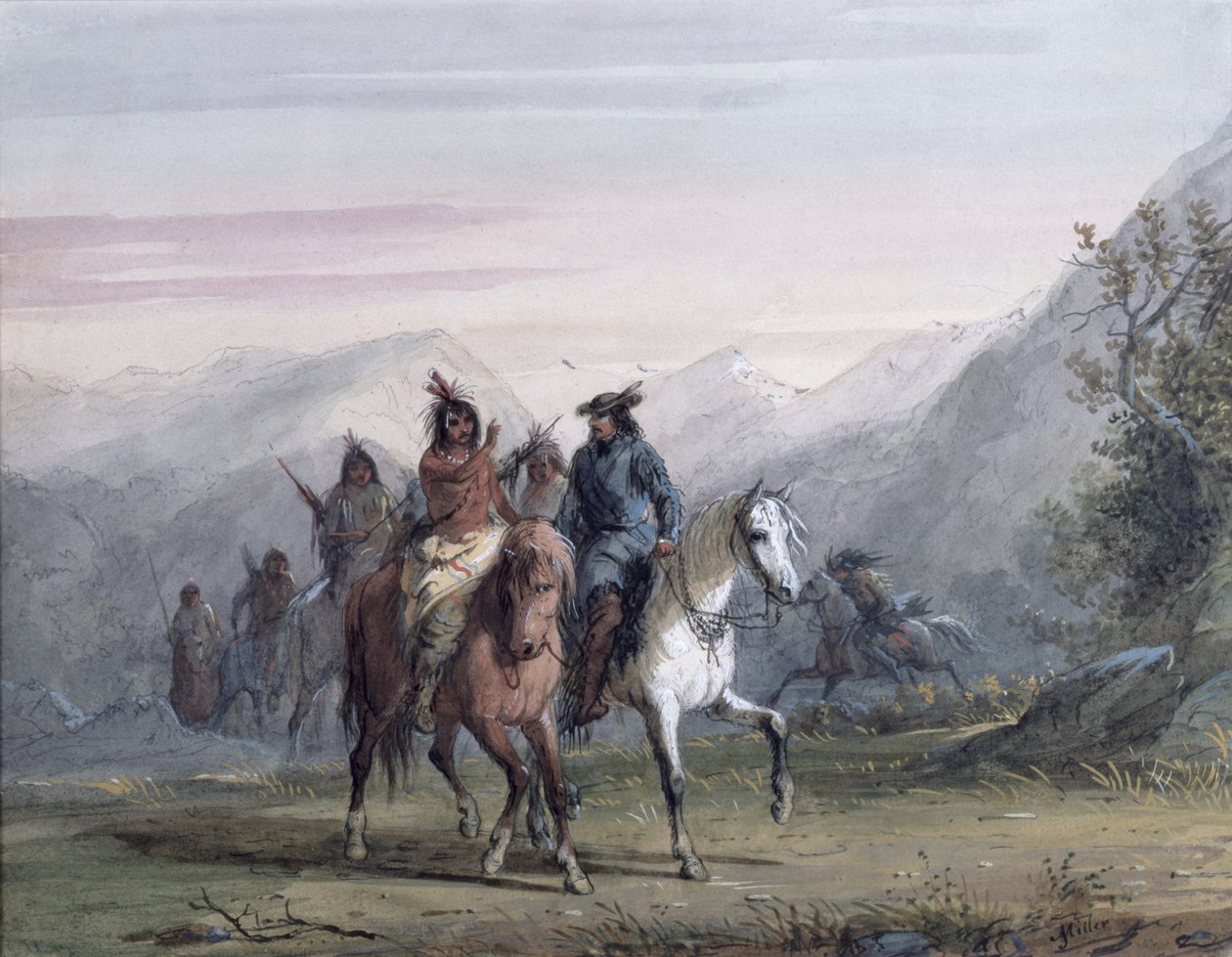 Samtale ved tegn, 1837 af Alfred Jacob Miller