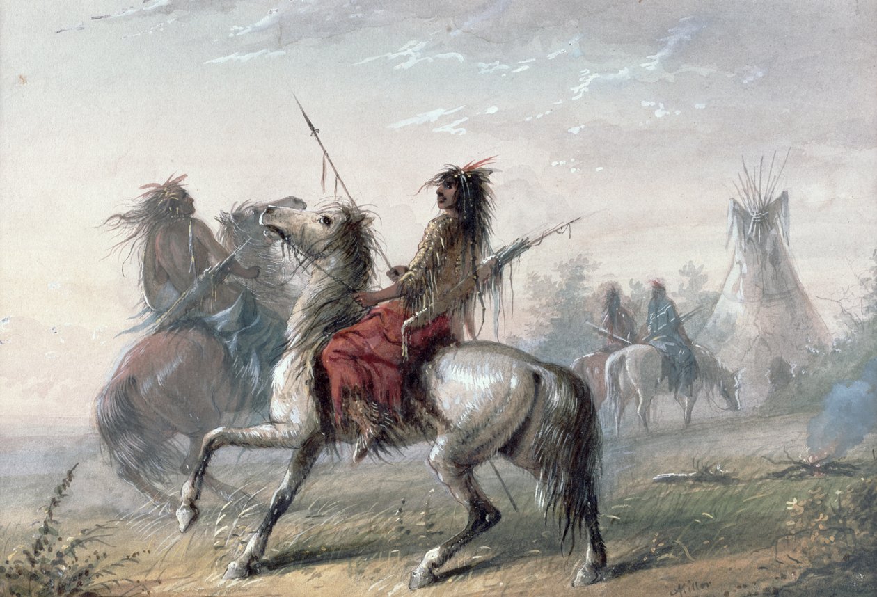 Slangeindianere, 1837 af Alfred Jacob Miller
