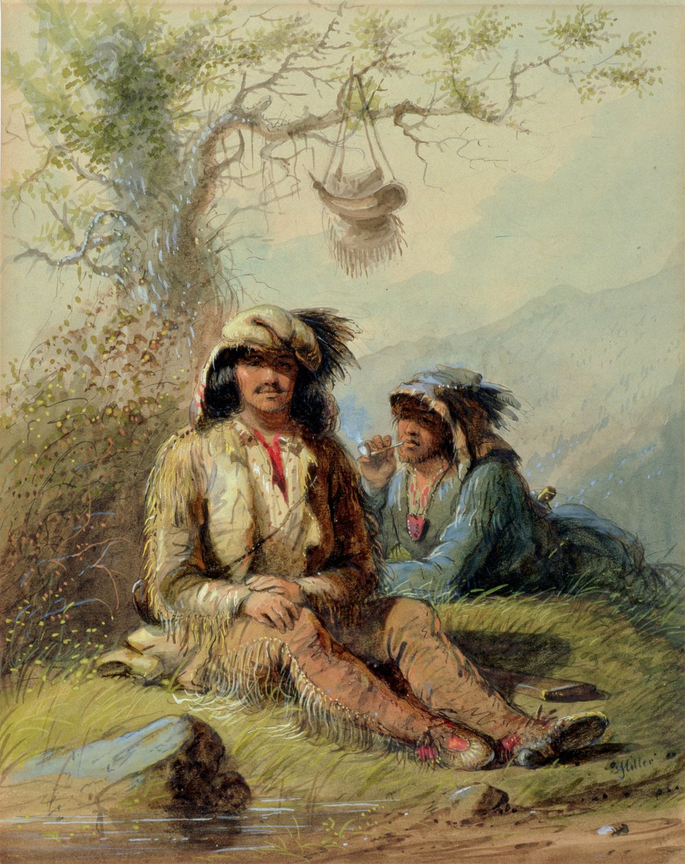 Fangstmænd, 1858 af Alfred Jacob Miller