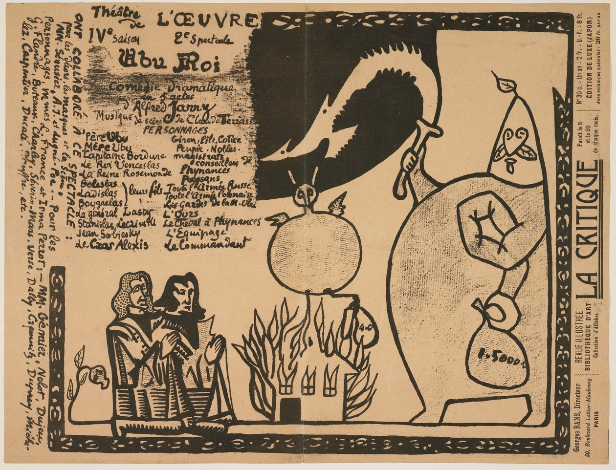Program for Ubu Roi, 1896 af Alfred Jarry