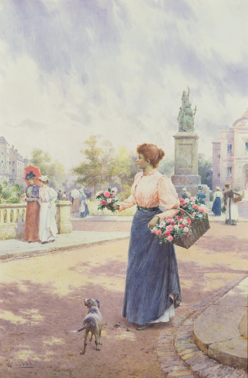 En parisisk blomsterhandler, 1898 af Alfred, Jr. Glendening