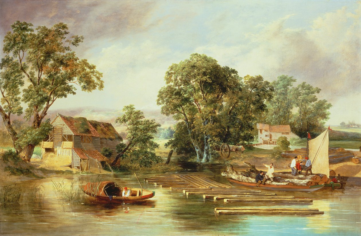 Taverham Papirfabrik, Norfolk, 1839 af Alfred Priest