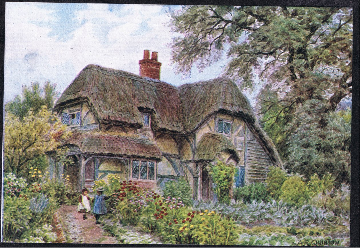 Cowdrays Cottage, Midhurst, Sussex, fra The Cottages and the Village Life of Rural England udgivet af Dent & Sons Limited, 1912 af Alfred Robert Quinton