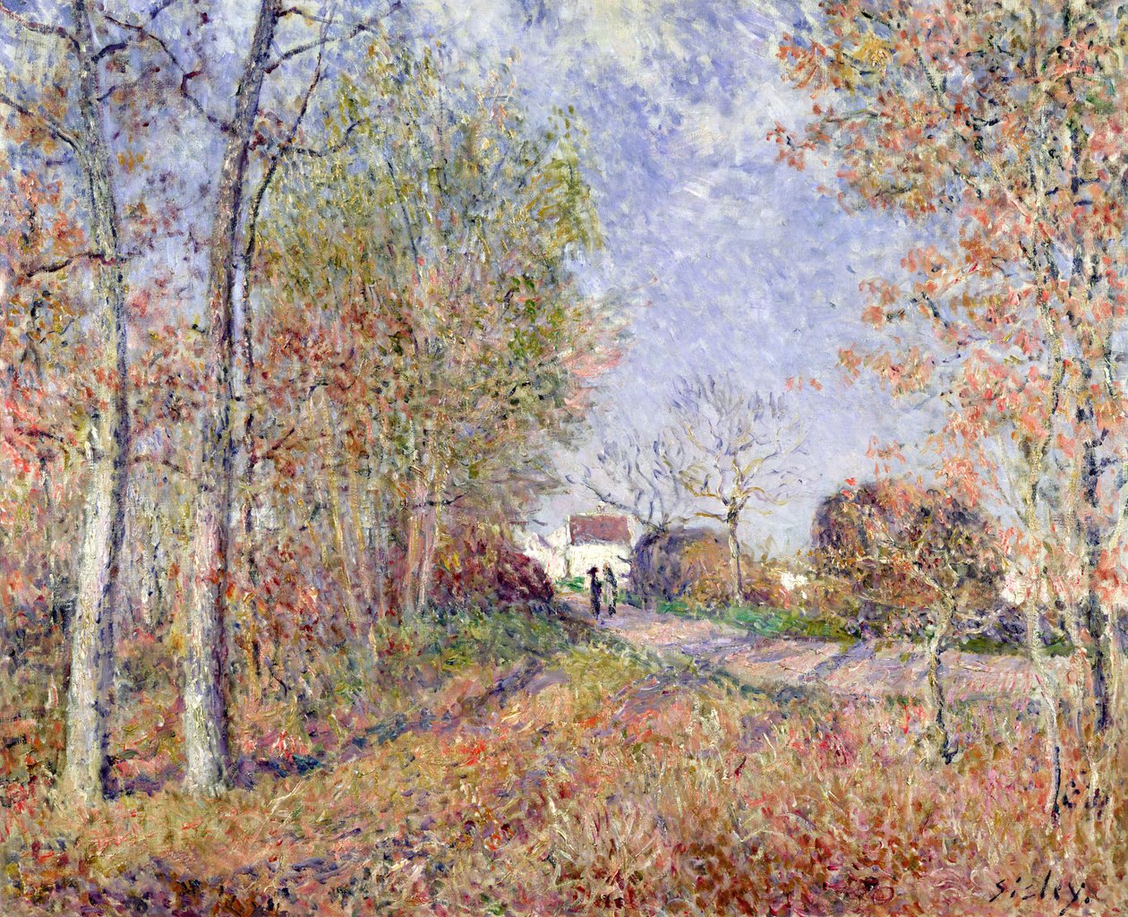 Et hjørne af skoven ved Sablons, 1883 af Alfred Sisley