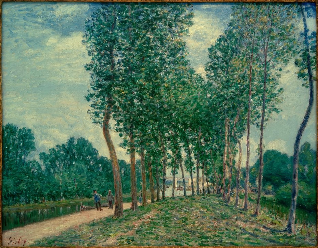 Banks of the Loing nær Moret af Alfred Sisley