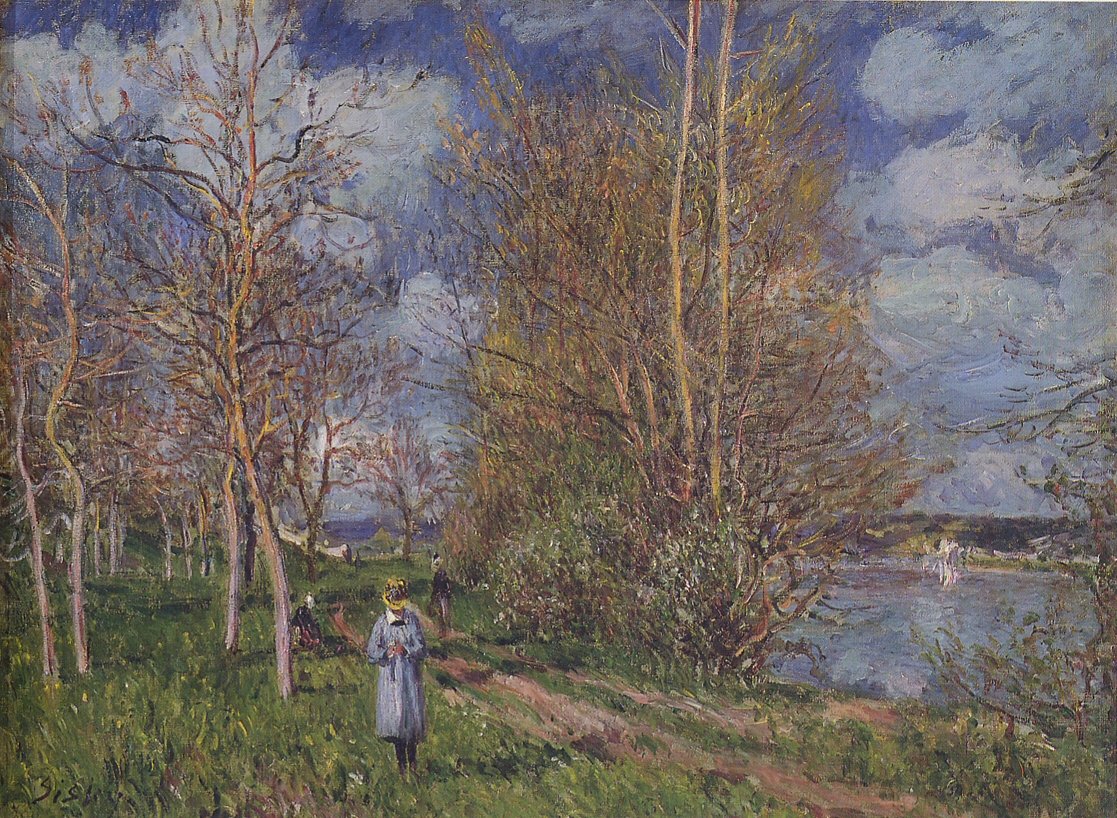 De små enge om foråret af Alfred Sisley