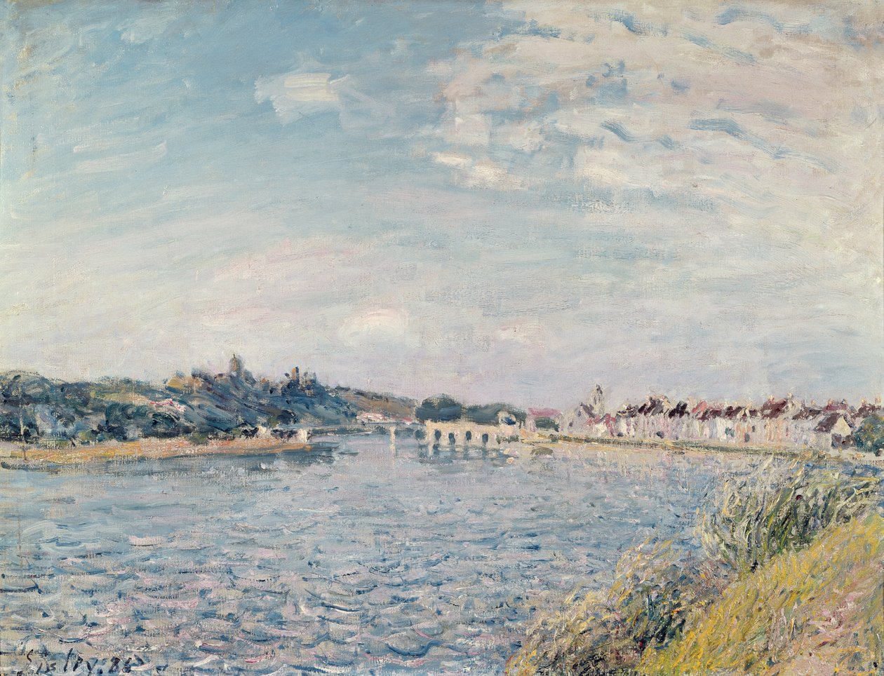Landskab, 1888 af Alfred Sisley