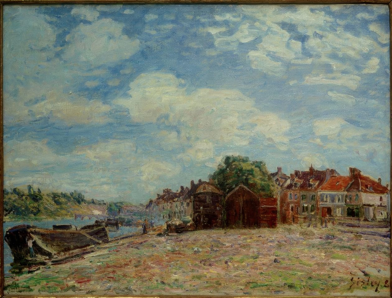 Loing i Saint-Mammès af Alfred Sisley