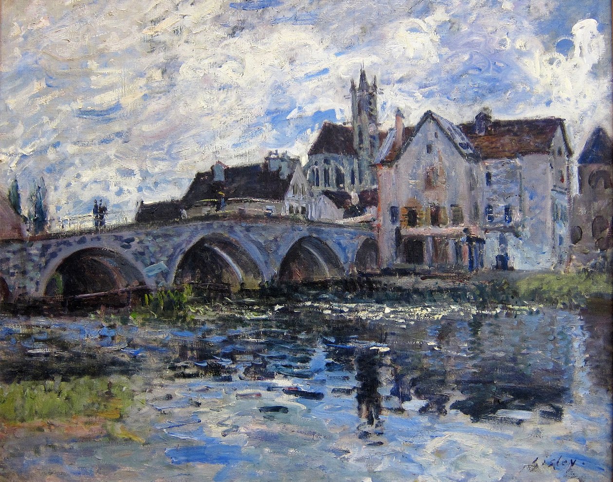 Morets bro, forgyldningseffekt af Alfred Sisley