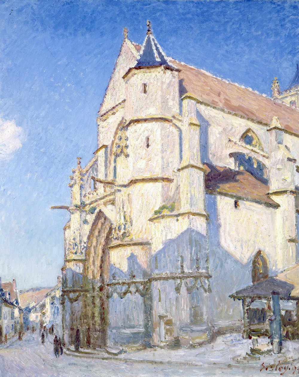 Léglise i Moret af Alfred Sisley