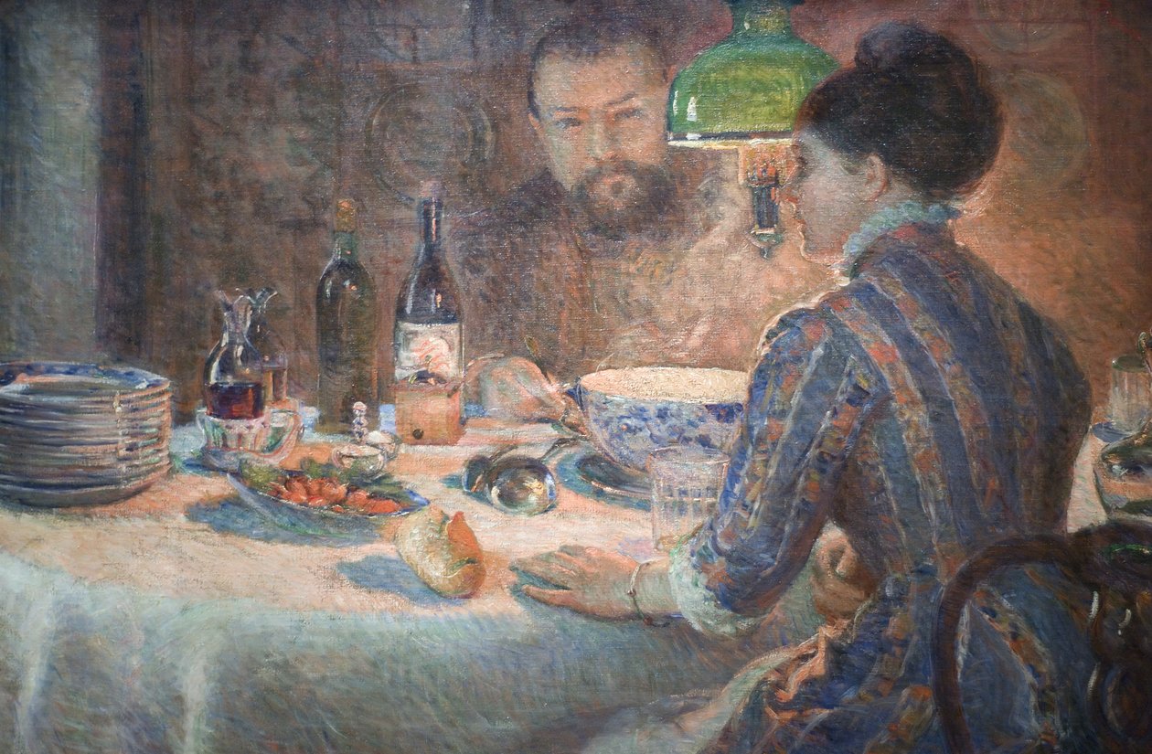 Marie Bracquemond Under lampen af Marie Bracquemond