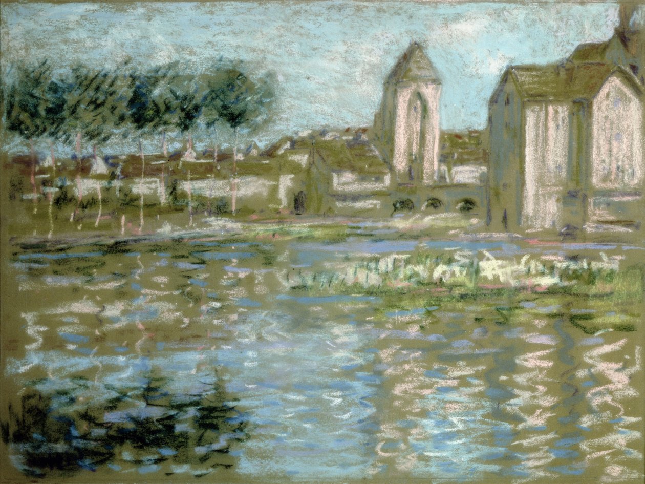 Moret-sur-Loing, ca. 1890 (pastel) af Alfred Sisley