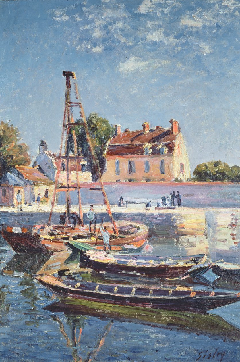 Sejlbåde, ca. 1885 af Alfred Sisley