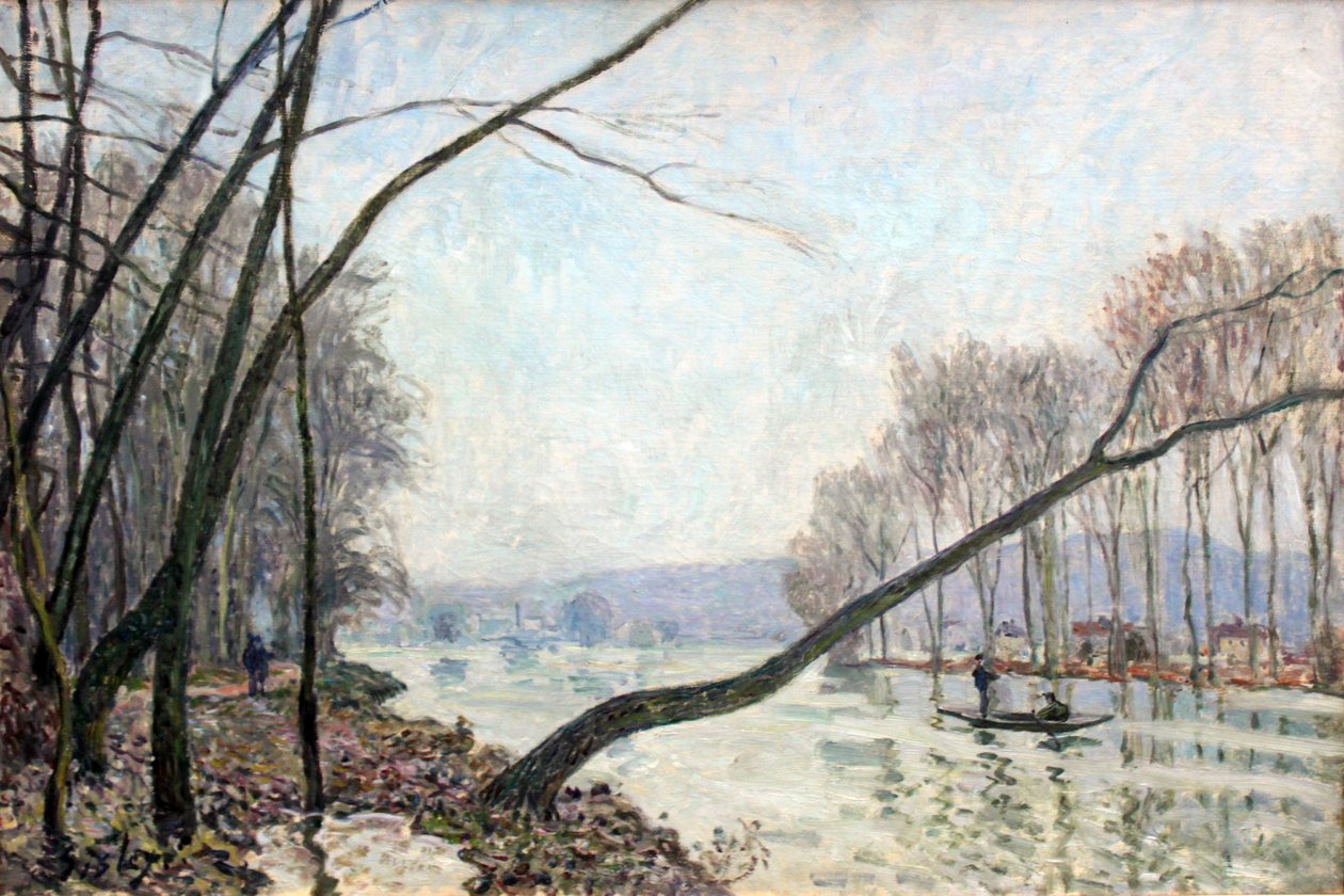Bredden af ​​Seinen i efteråret af Alfred Sisley