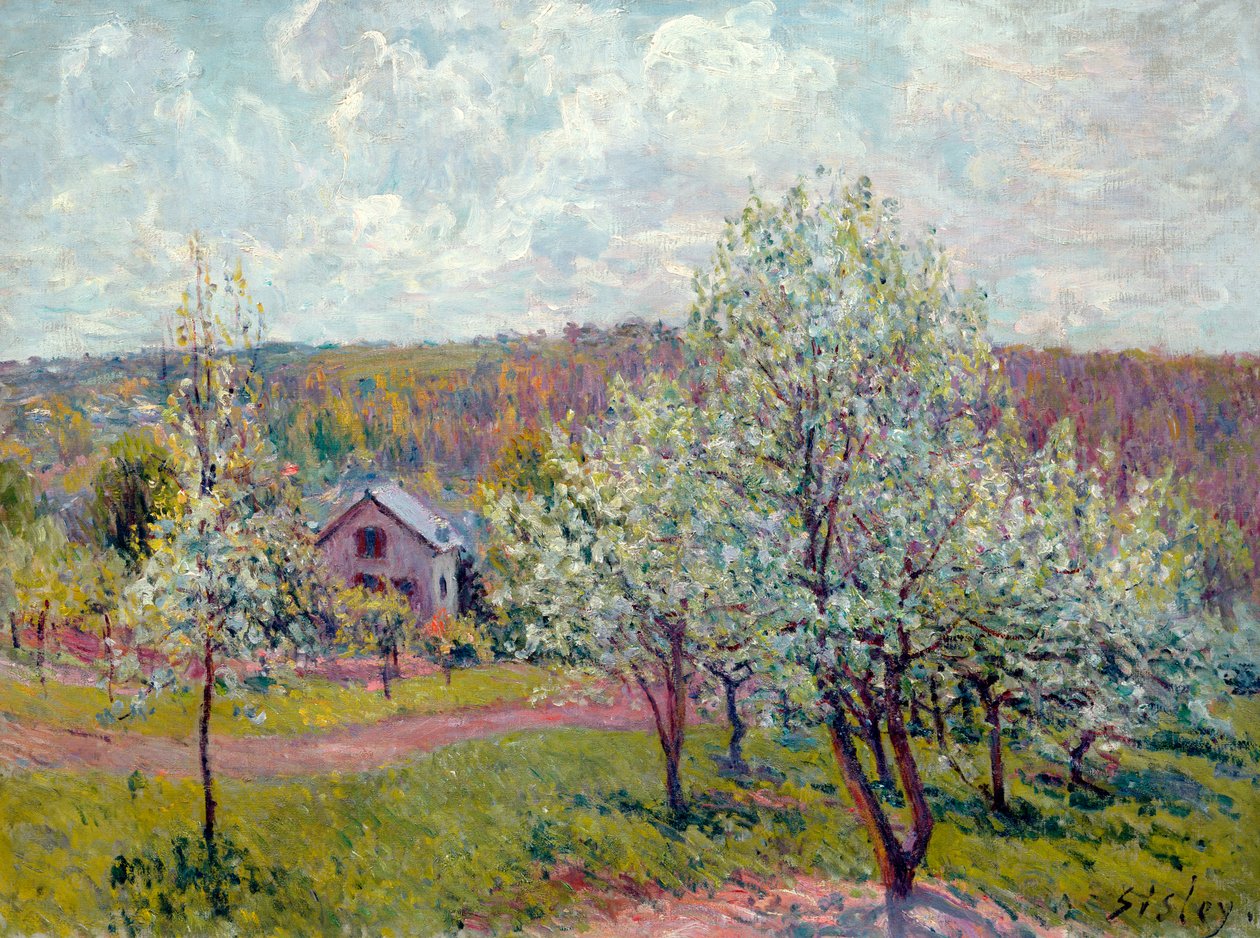 Spring in the Environs of Paris, Æbleblomst, 1879 af Alfred Sisley