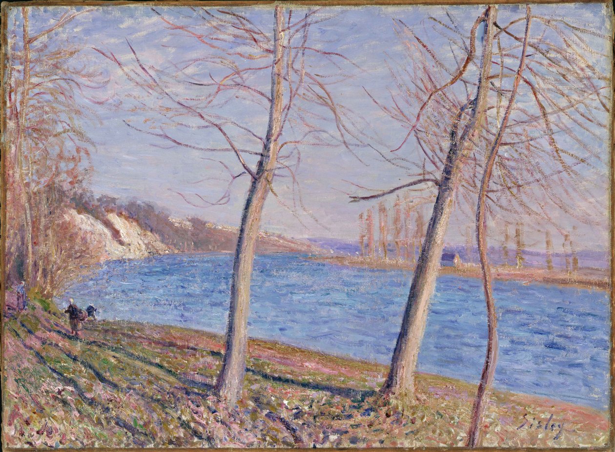 The Banks of the River at Veneux, 1881 af Alfred Sisley