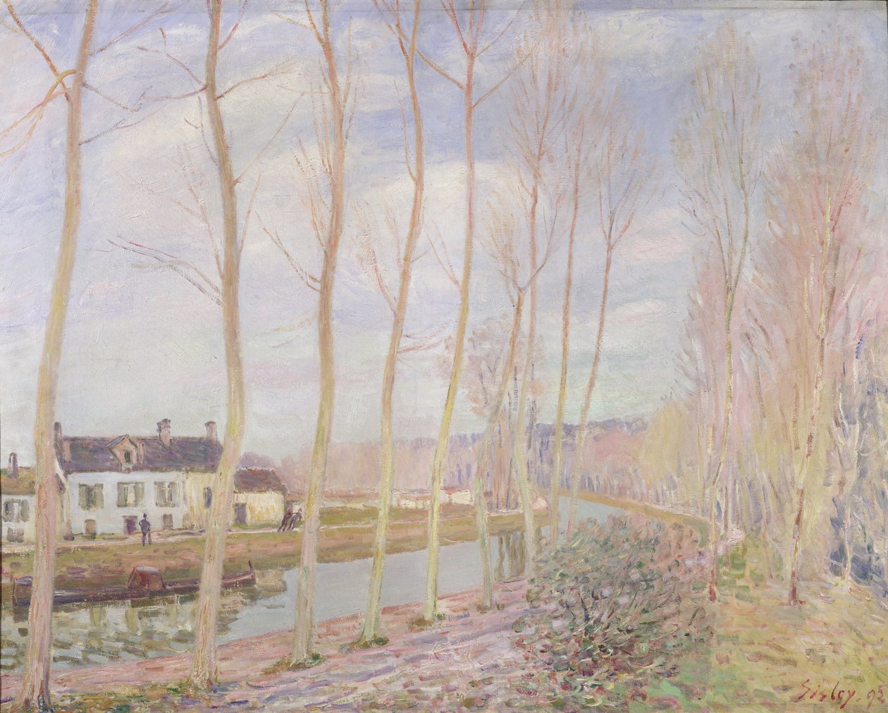 The Loing Canal, 1892 af Alfred Sisley