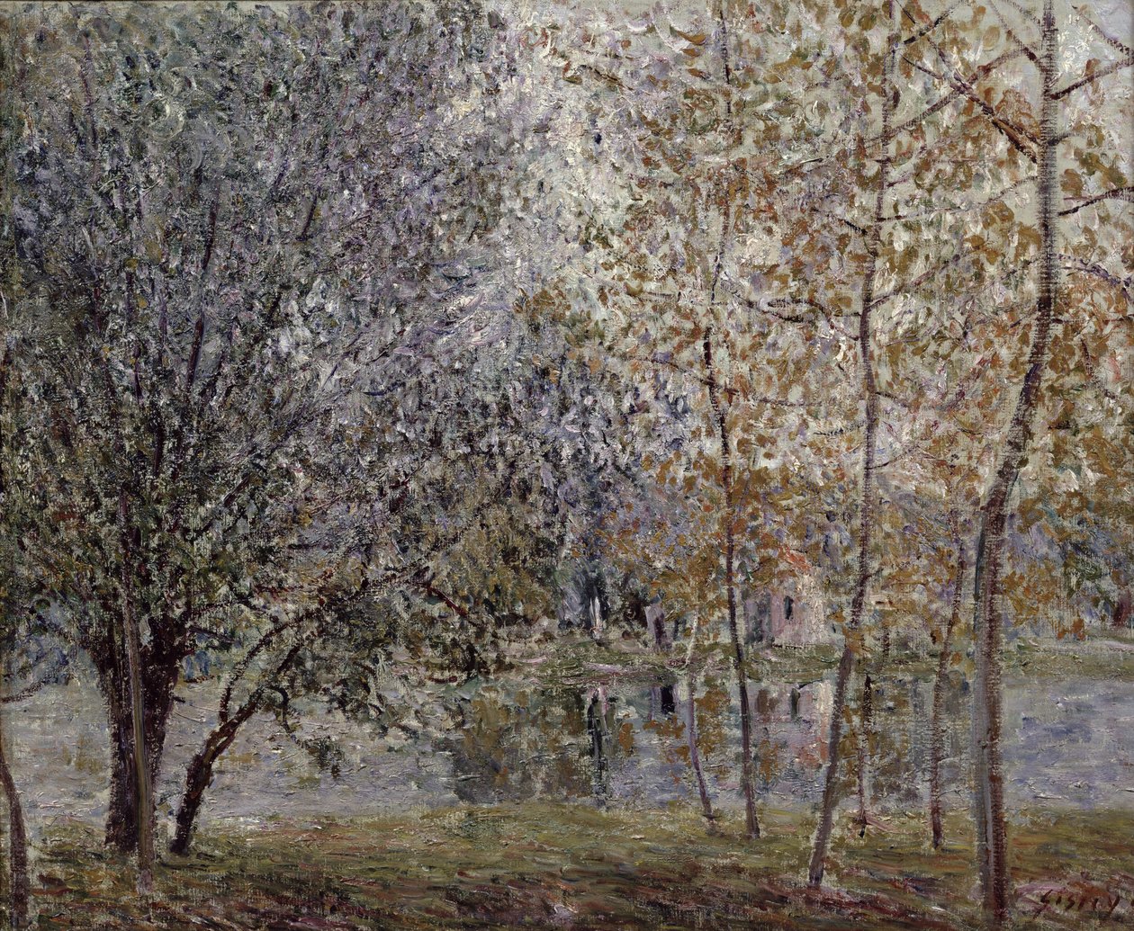 Loing-kanalen i foråret, 1892 af Alfred Sisley