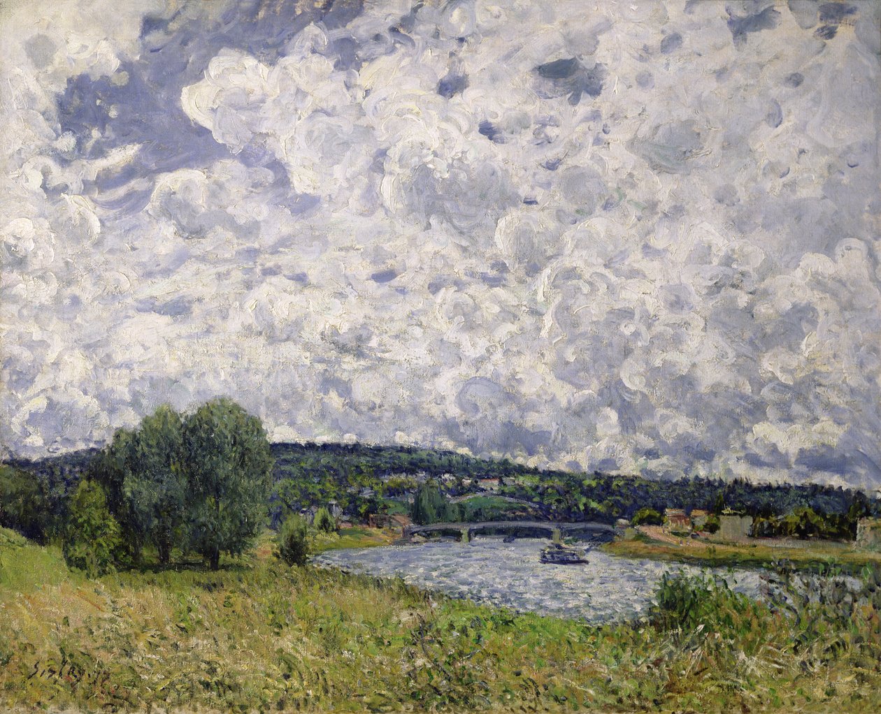 Seinen ved Suresnes, 1877 af Alfred Sisley