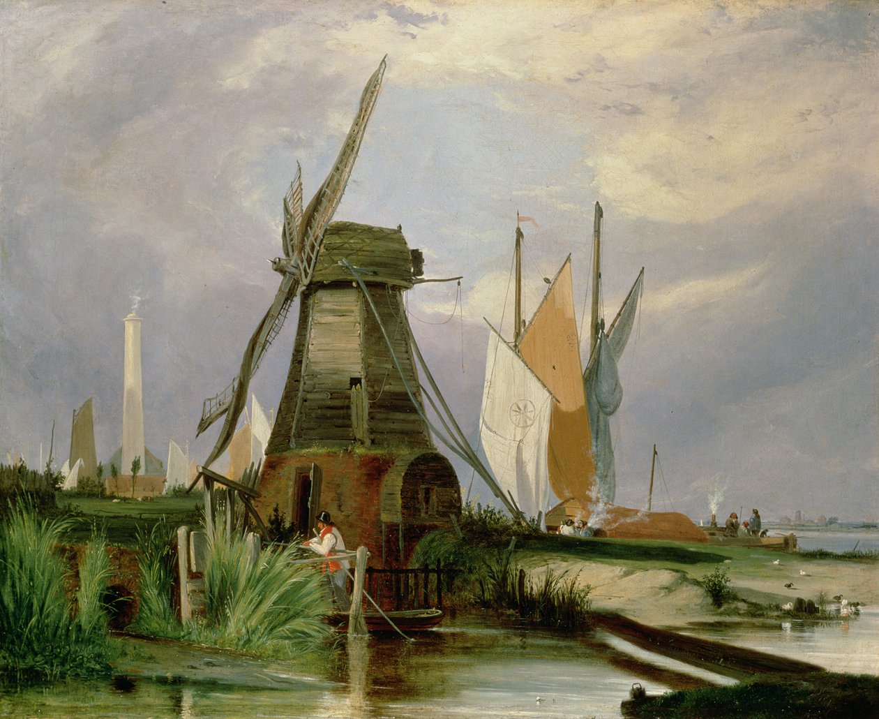 Ved floden Yare, 1846 af Alfred Stannard