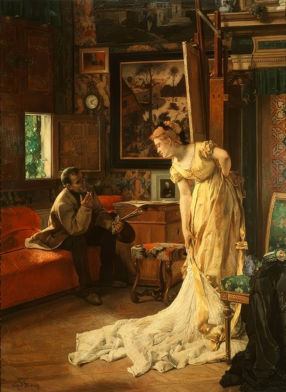 Studiet af Alfred Emile Stevens
