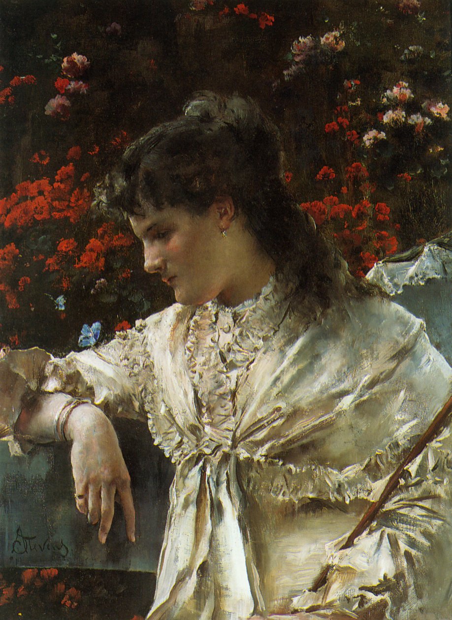 Reverie af Alfred Emile Stevens