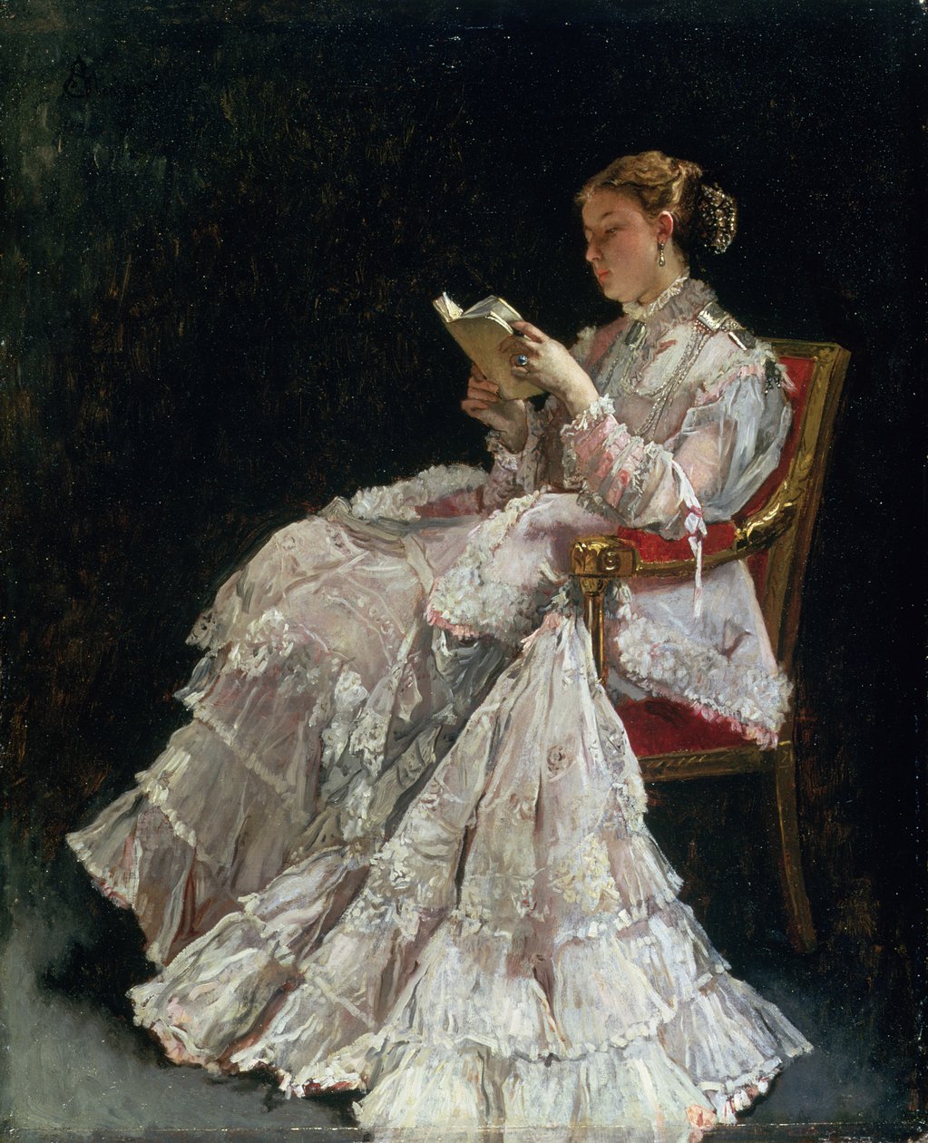 Læseren, ca. 1860 af Alfred Emile Stevens
