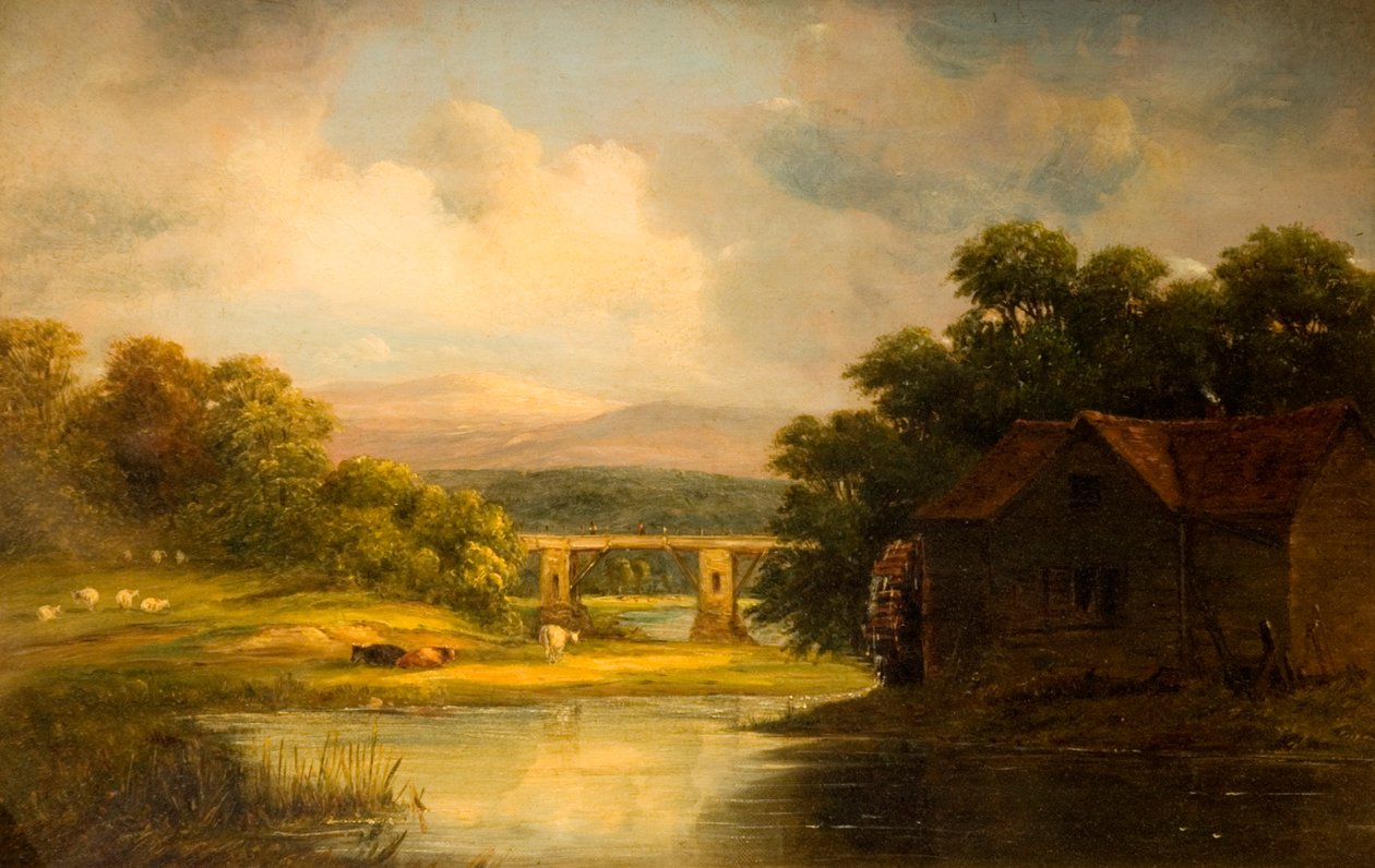 Den gamle mølle, bad, af Alfred Gomersal Vickers