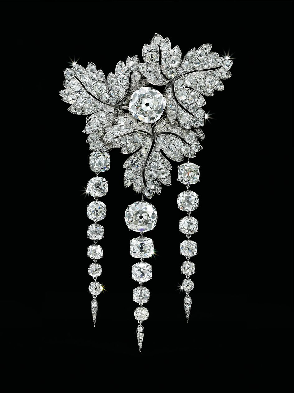 "Ribsblade" broche, ca. 1855 af Alfred Bapst