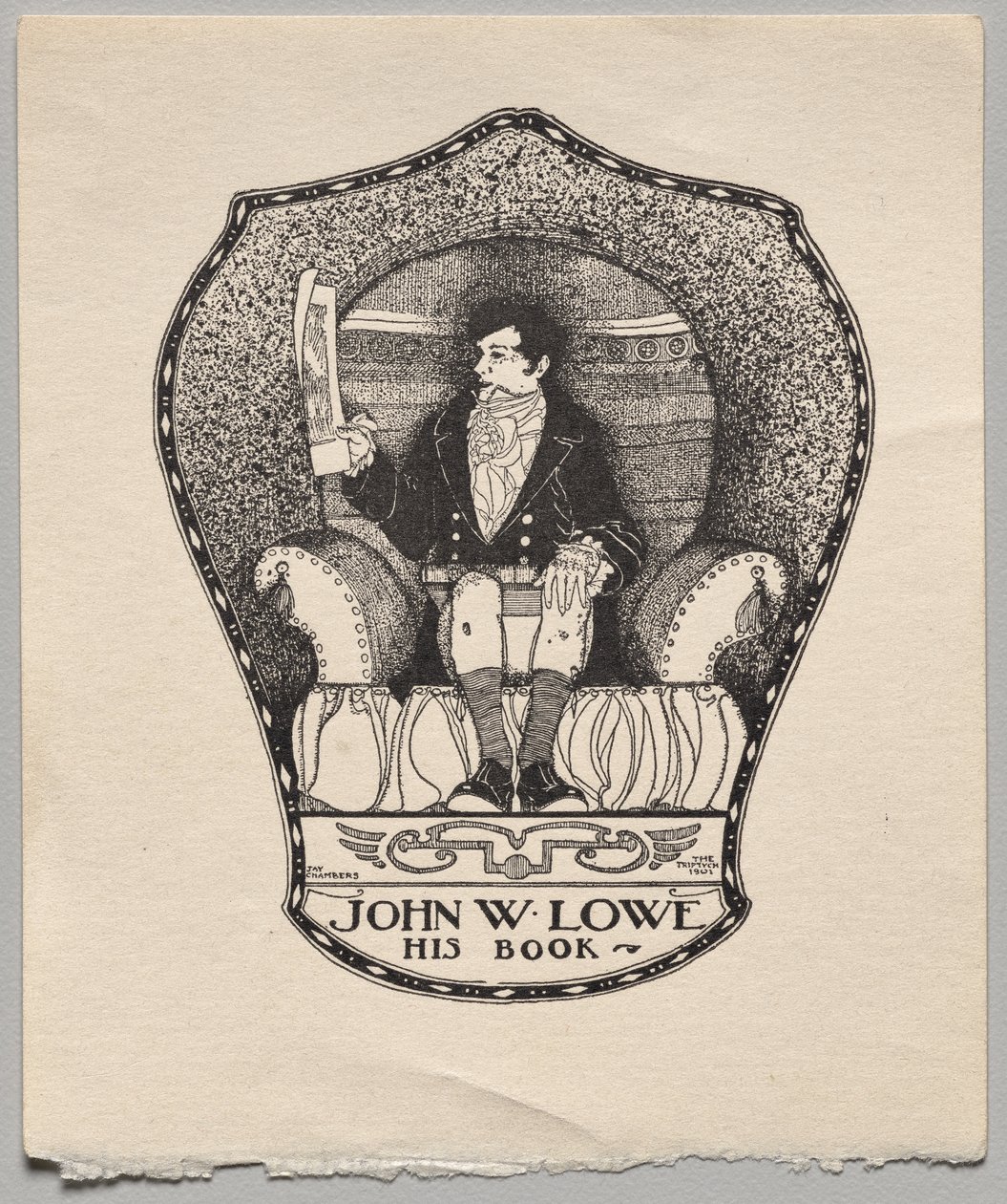 Bogplade: John W. Lowe af Alfred Dawson
