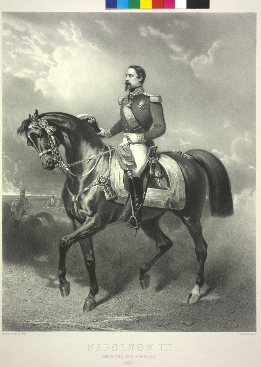 Napoleon III, kejser af Frankrig (tryk) af Alfred Dedreux