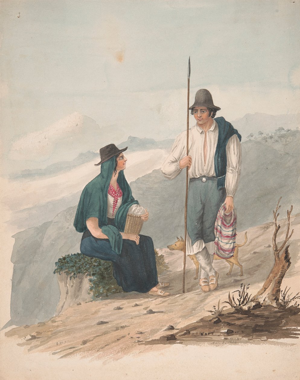 Mand og kvinde fra Chasna-Tenerife af Alfred Diston