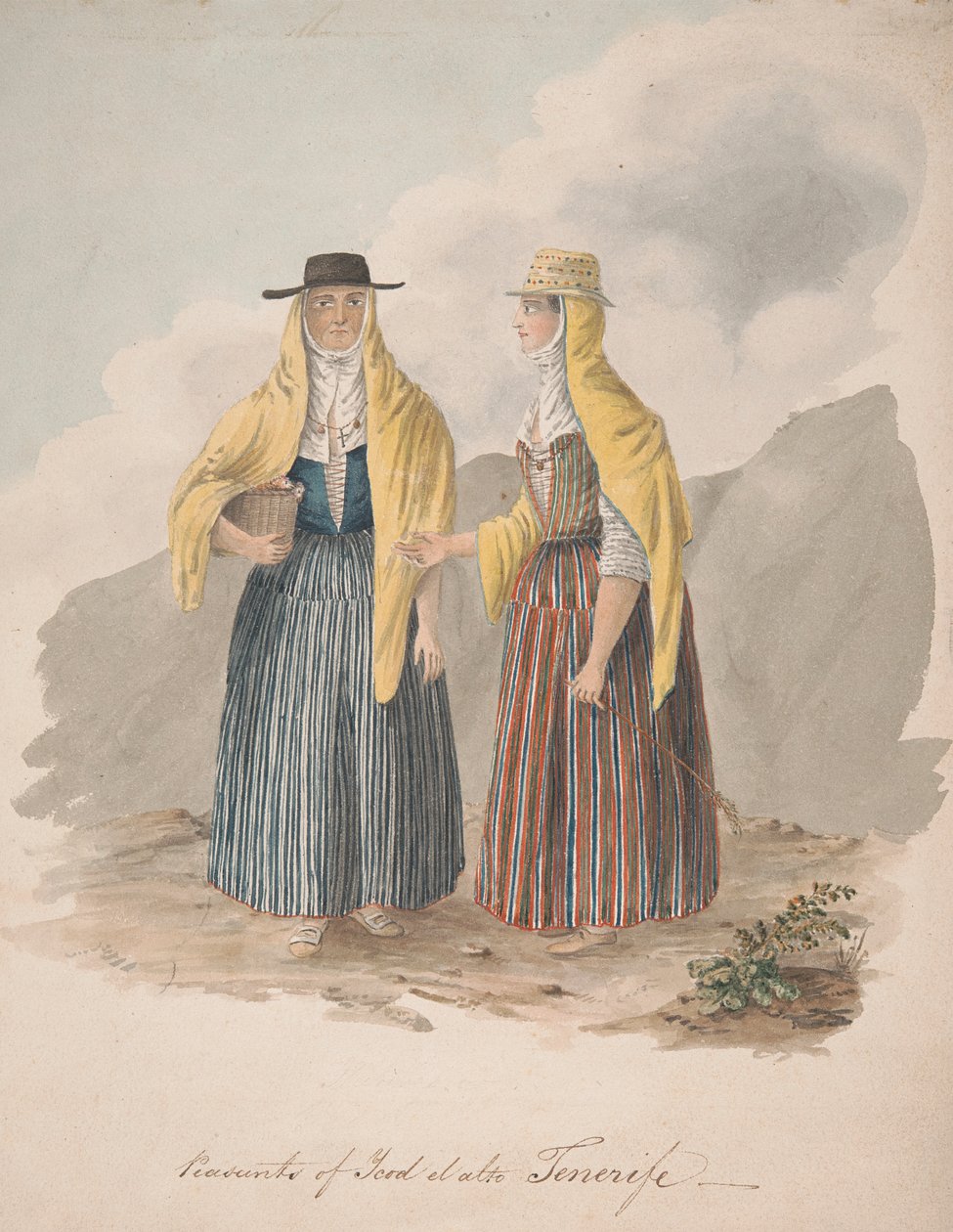 Bønder i Ycod el alto, Tenerife af Alfred Diston