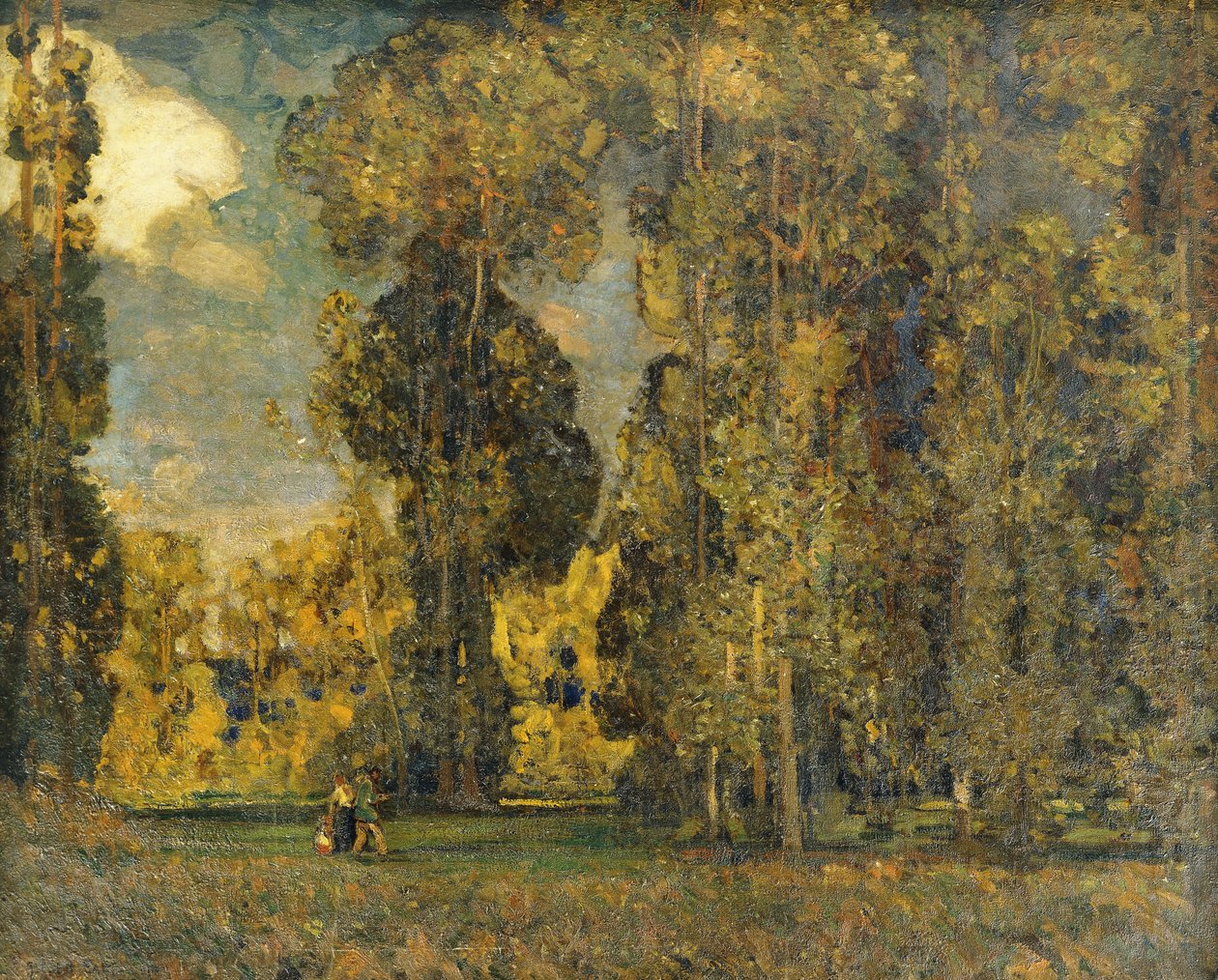 september landskab, af Alfred East