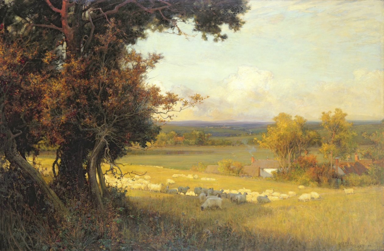 The Golden Valley (olie på lærred) af Alfred East