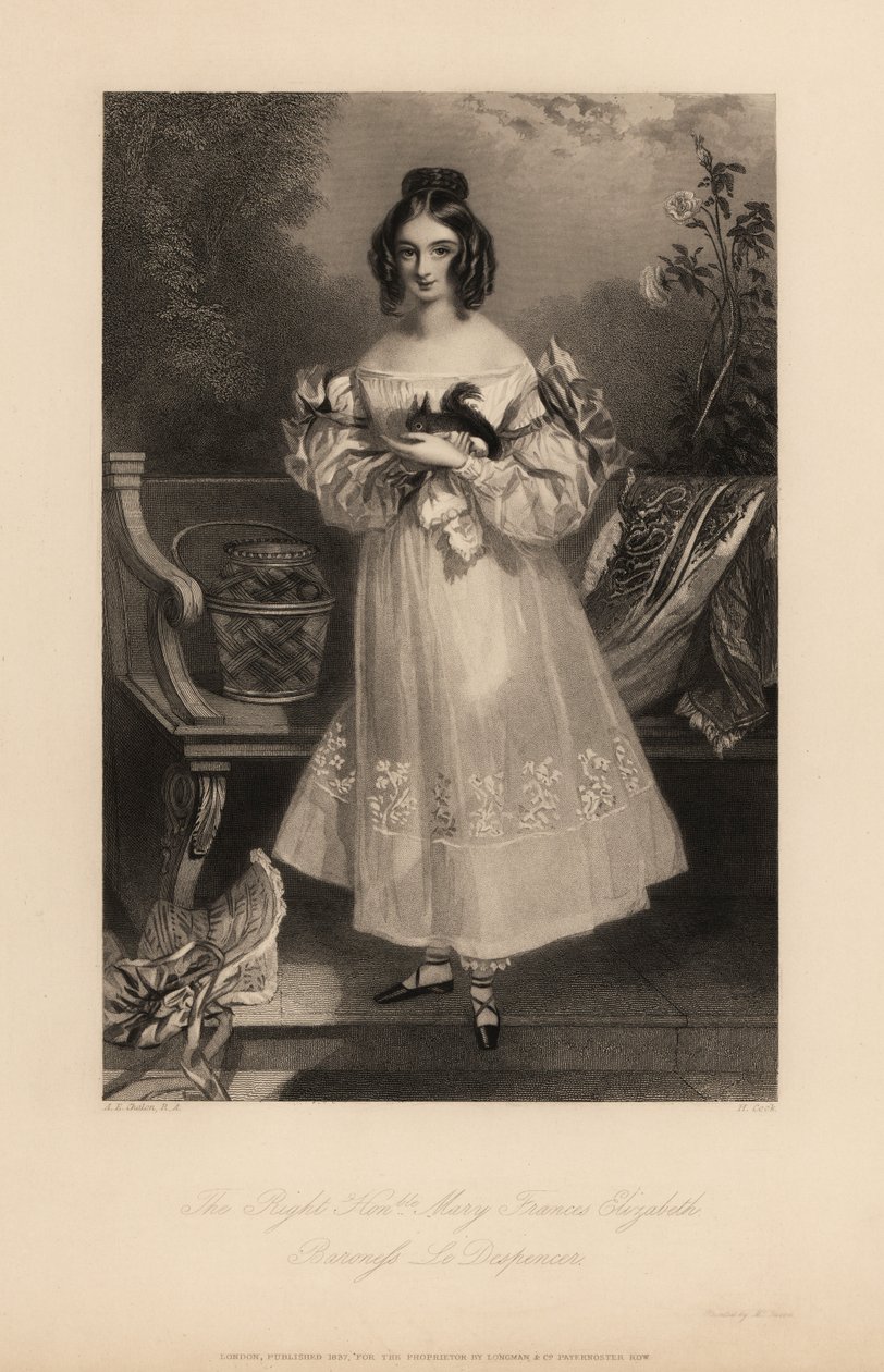 Mary Frances Elizabeth Stapleton af Alfred Edward (after) Chalon