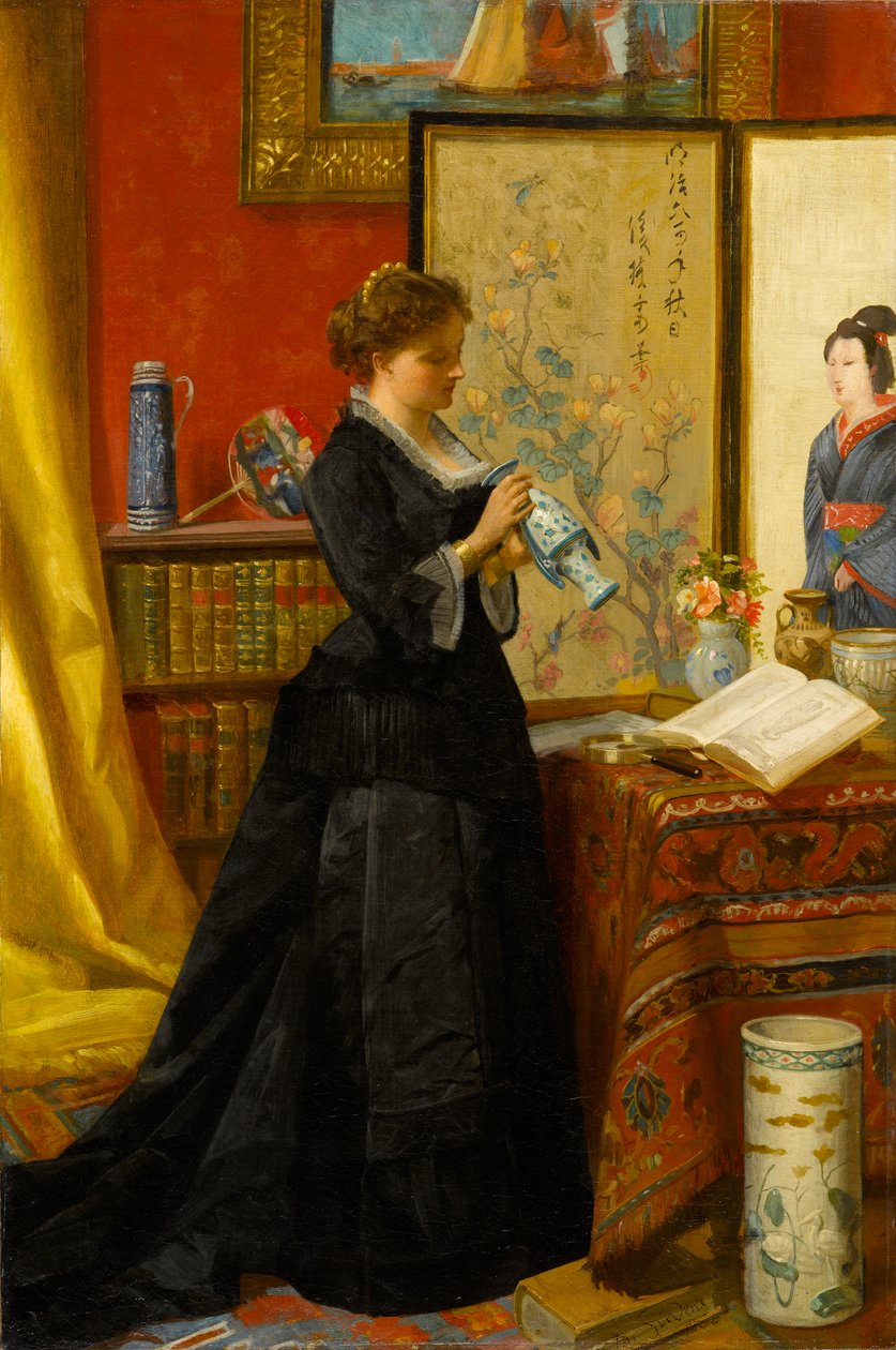 Porcelænssamleren, 1868 af Alfred Emile Stevens