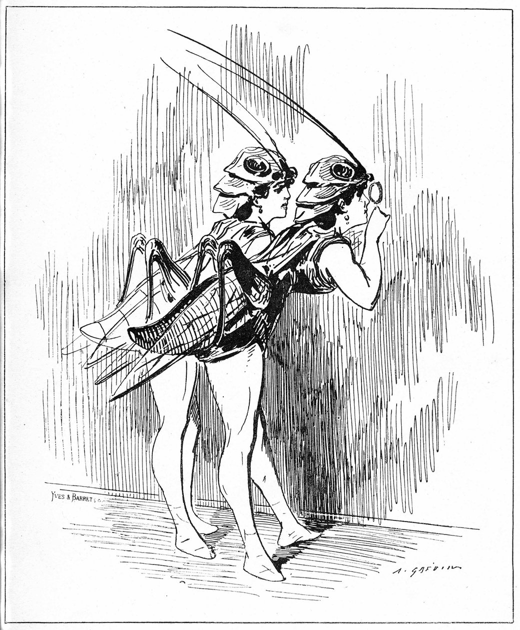 Illustration til "The Spirit of Women" af Alfred Grevin