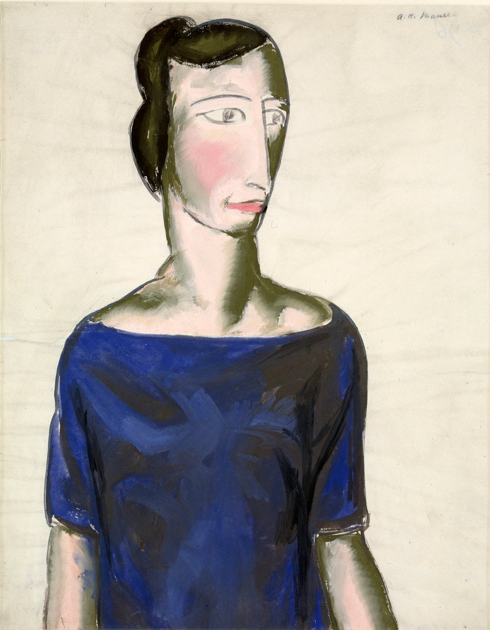 Portræt af en pige af Alfred H. Maurer
