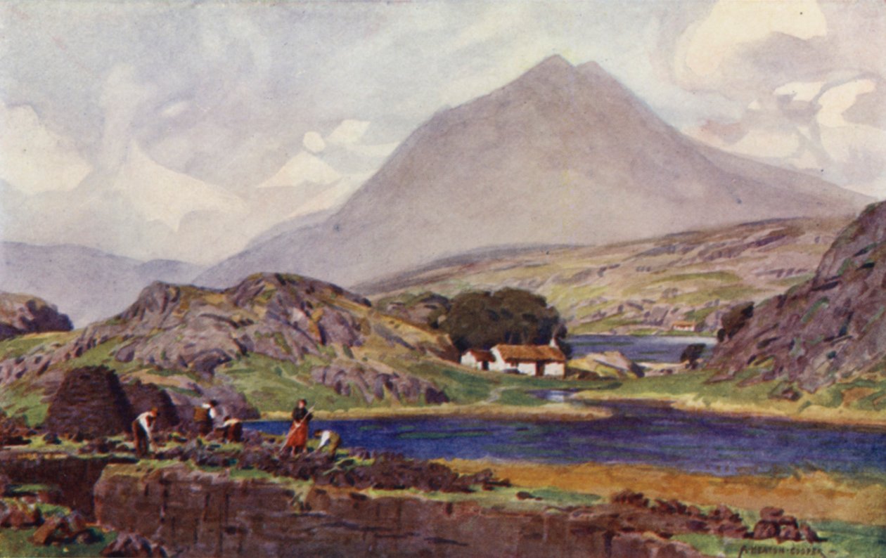 Græsplukkere, Connemara af Alfred Heaton Cooper