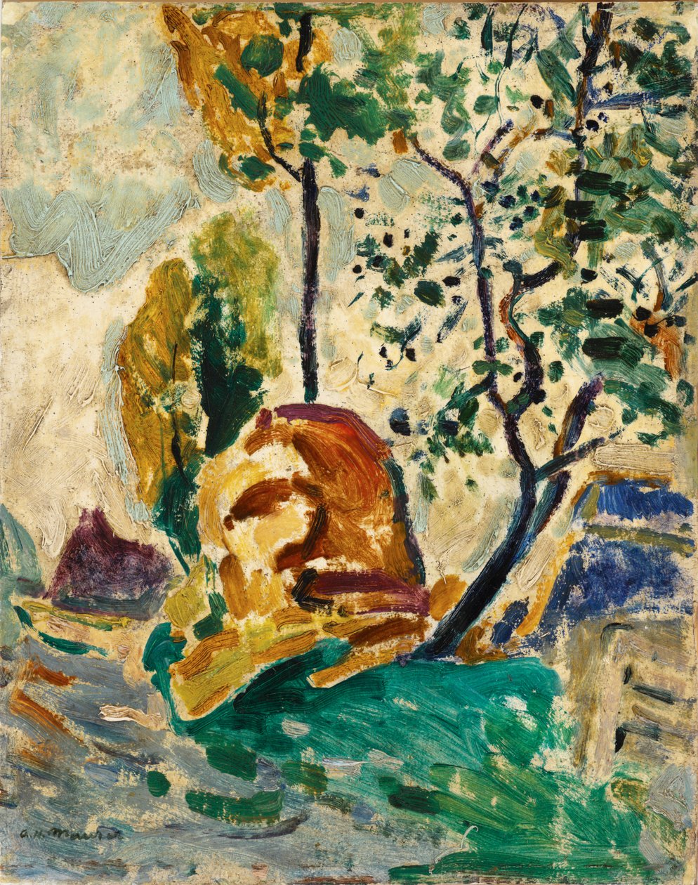 Træ og klippe af Alfred Henry Maurer