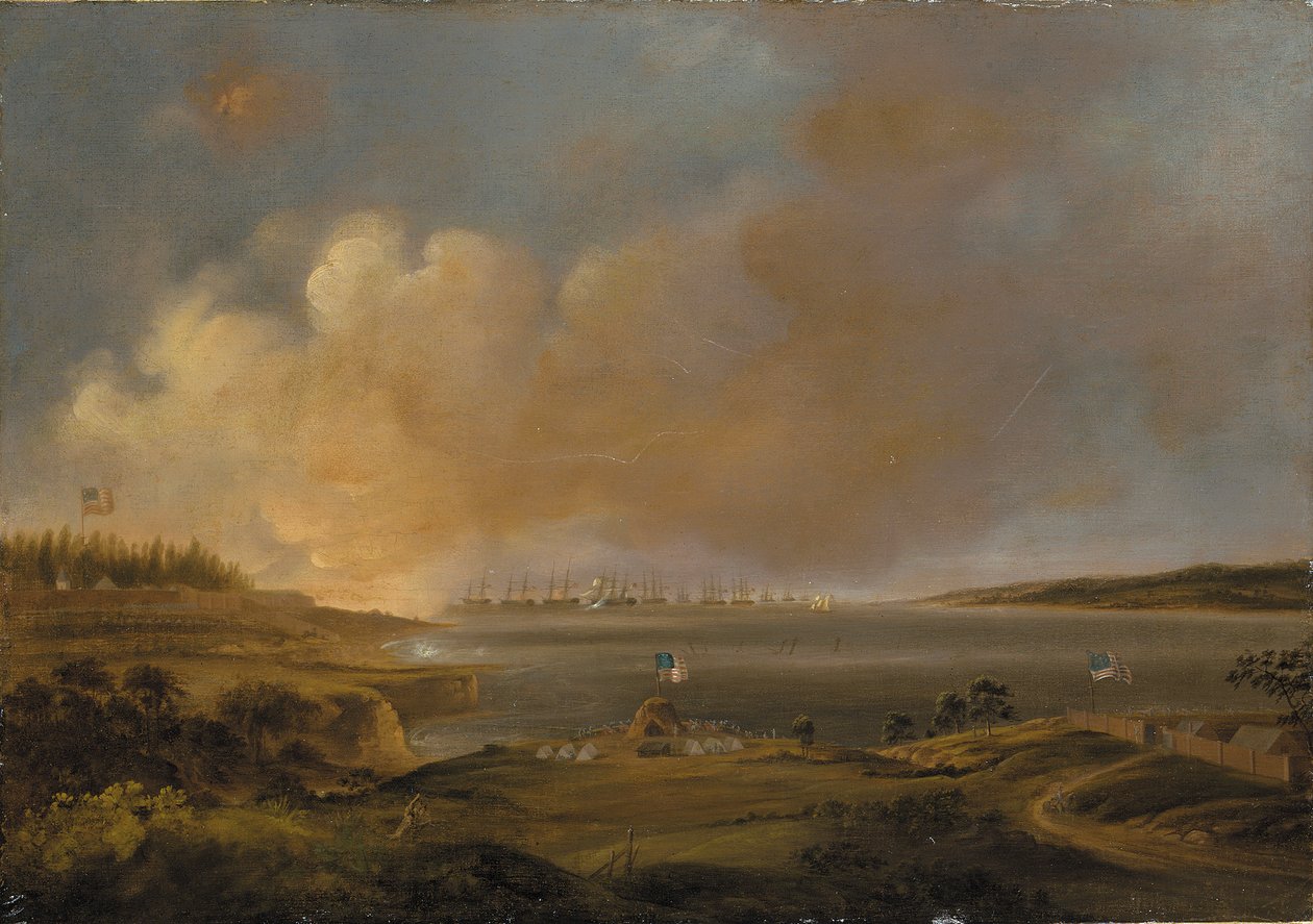 Slaget ved Fort McHenry af Alfred Jacob Miller