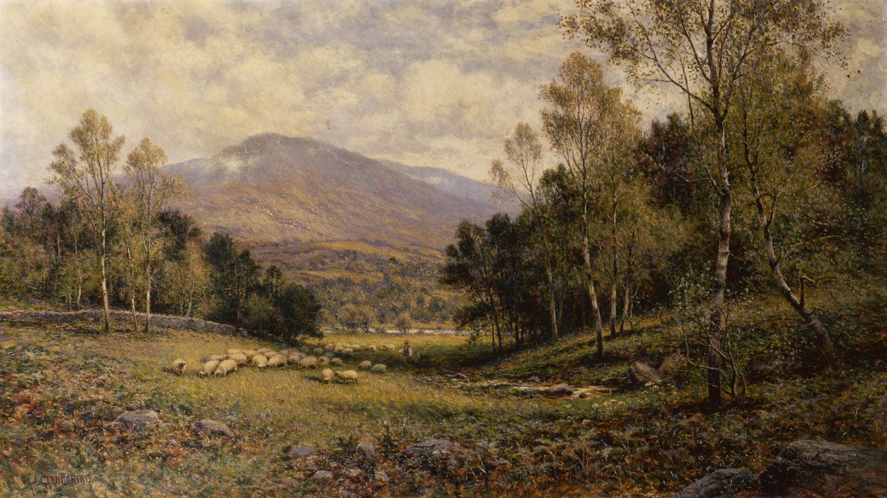 I nærheden af ​​Bettws-Y Coed (olie på lærred) af Alfred Jr. Glendening