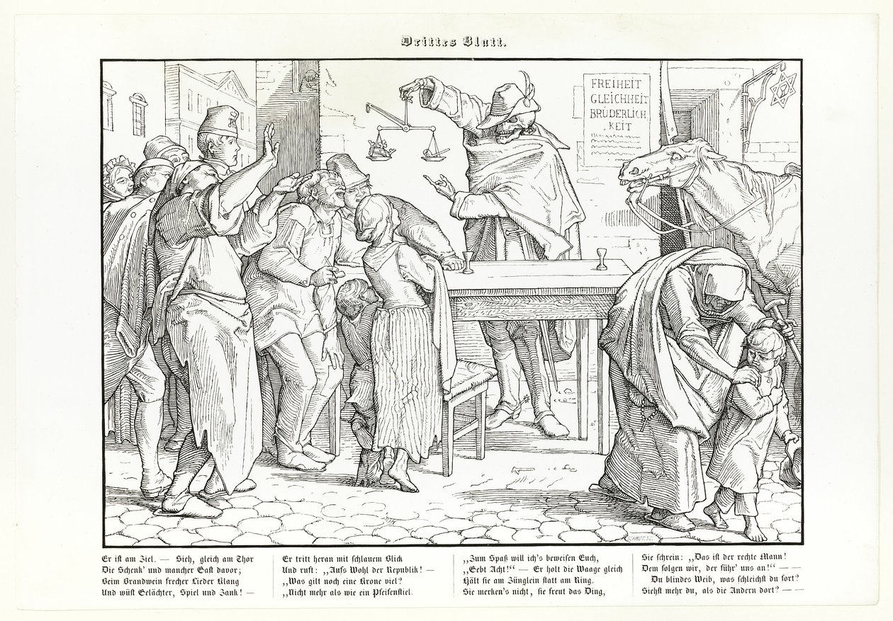 Også en dødedans, plade III af Alfred Rethel