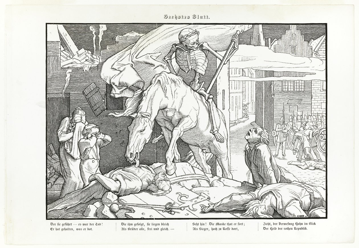 Også en dødedans, plade VII af Alfred Rethel