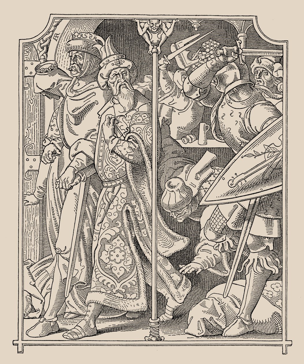 Nibelungen. Etzel og Kriemhild, 1840-1841. af Alfred Rethel