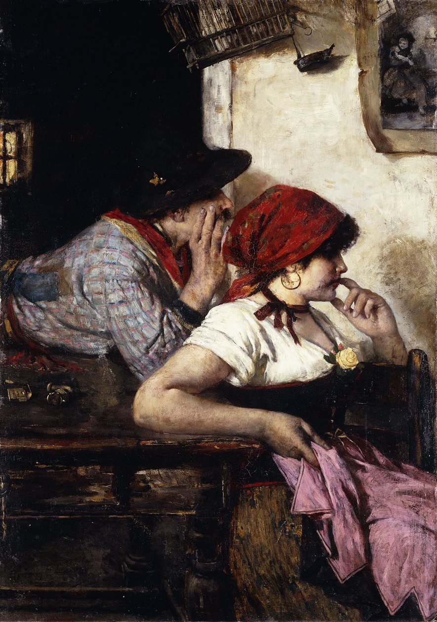 Sigøjnerparret, 1887 af Alfred Roll