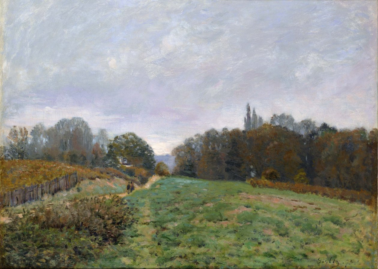 Louveciennes landskab. af Alfred Sisley