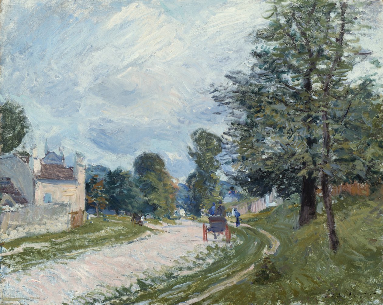 Et sving på vejen, 1873. af Alfred Sisley