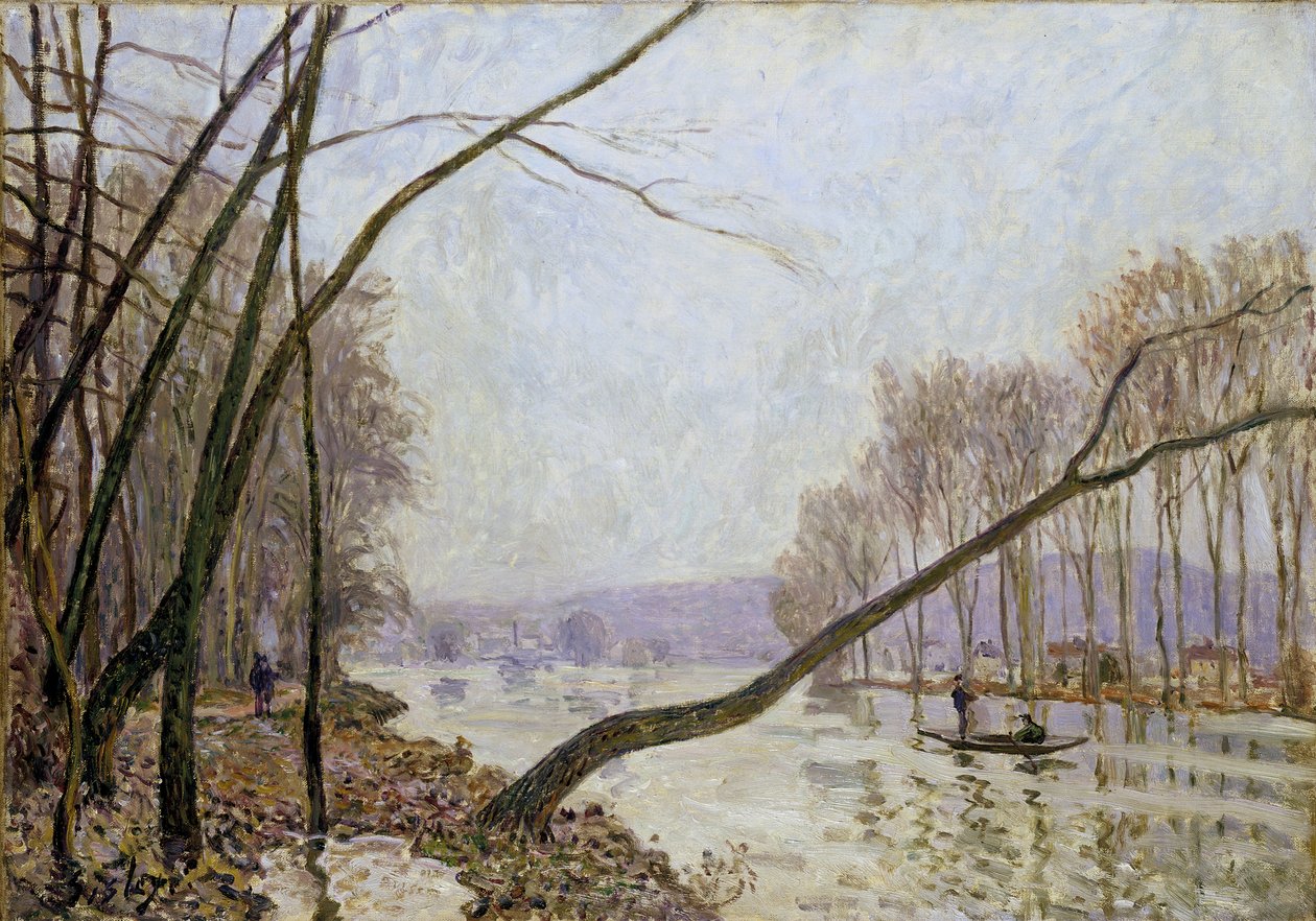 Seinen ranta syksyllä af Alfred Sisley